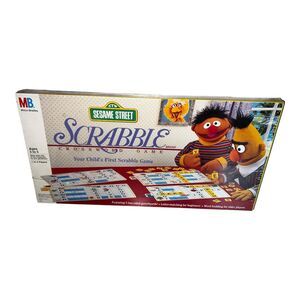 Sesame Street Kids Scrabble Game by Milton Bradley 1992 Vintage Game New Sealed